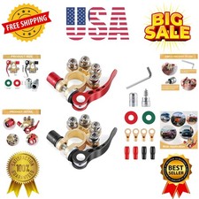 Car Battery Terminal Connector, 4 Way Positive and Negative Pole Quick Releas...