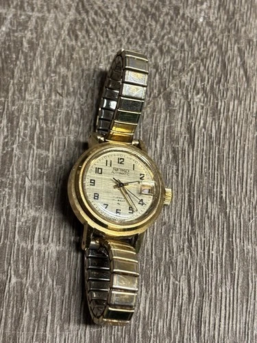 Vintage Ladies Seiko Watch Gold Tone 17 Jewel Hi-Beat #2205-1050R Runs