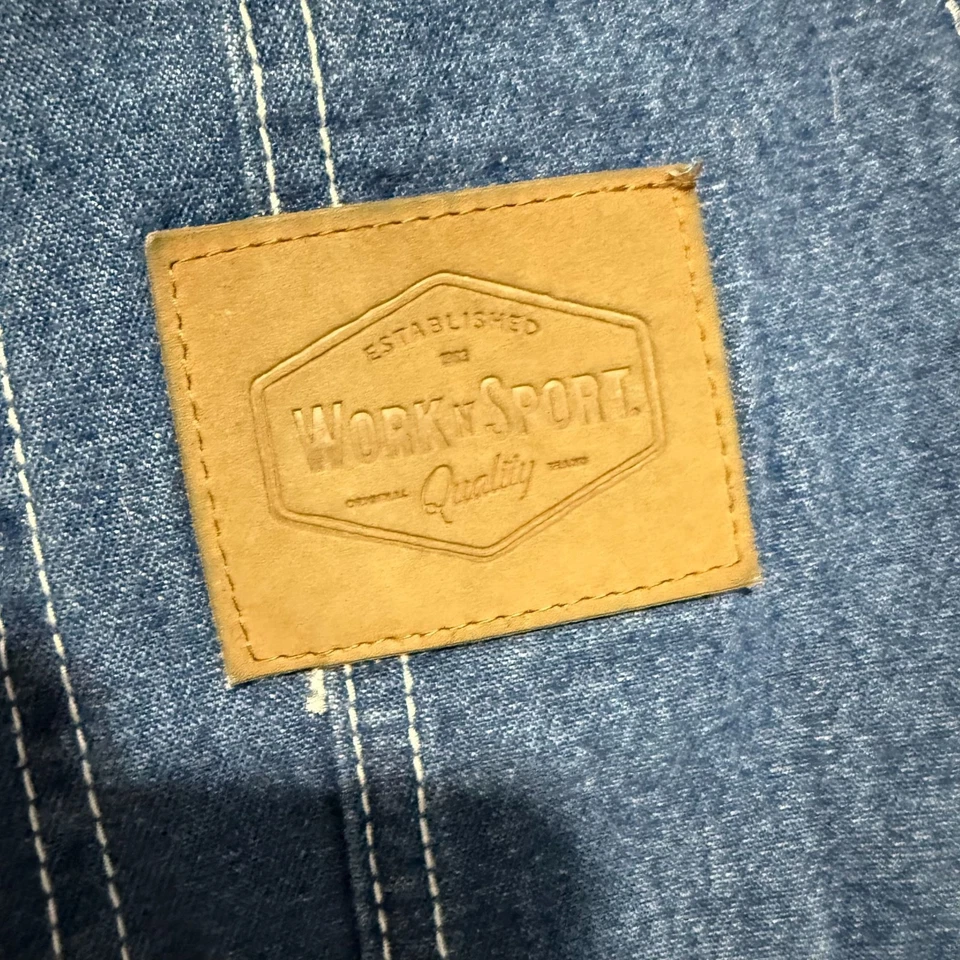 Work 'N Sport мужской прямой комбинезон размер 48 X 32 синий фермер Workwear джинсовой ткани - Изображение 3 из 4