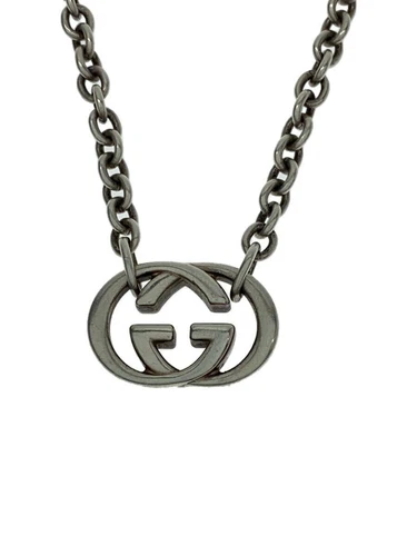 Collana Gucci logo GG SV925 argento con top uomo usata