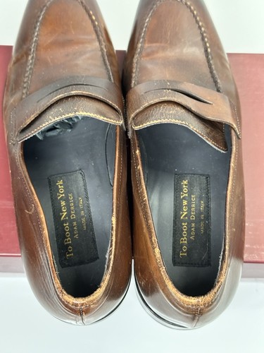 To Boot New York Mens Portofino Crust Tobacco leather Loafers, Size 9.5 M. - Picture 6 of 12