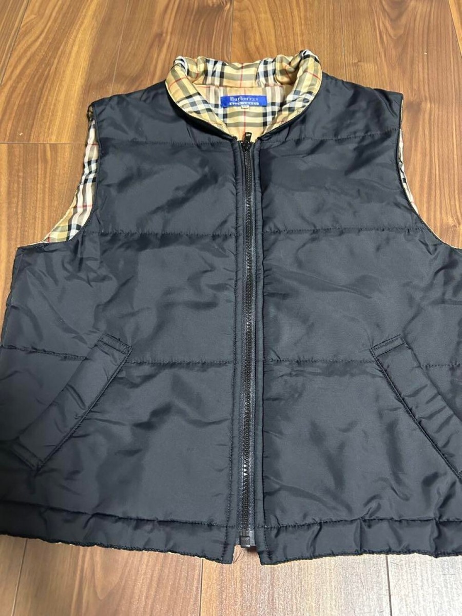 【限定特価】 Vest Down Check Label Blue Burberry Woman eBay | Japan from ジャケット・アウター