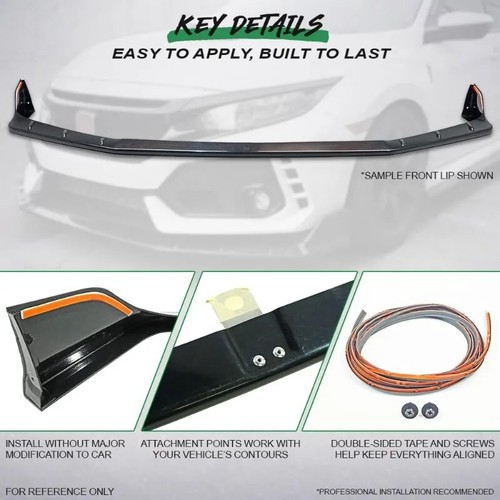 Divisor de parachoques delantero PU estilo 10 VT para Mitsubishi Evolution X EVO 2008-2015 - Imagen 4 de 11