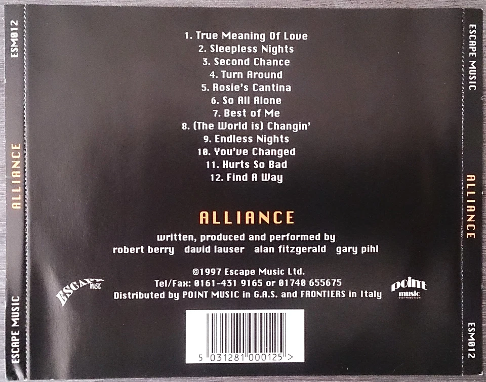 ALLIANCE - SAME (1997) CD ESCAPE MUSIC ESM012 (UK) - Bild 3 von 4