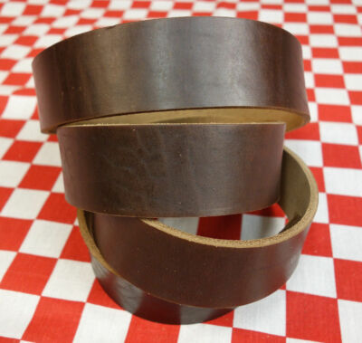 THICK BROWN CHROMEXCEL 10 oz. HORWEEN LEATHER STRAPS, VARIOUS SIZES AVAILABLE.