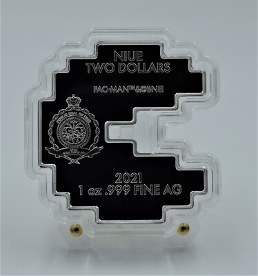 2021 Niue - PAC-MAN Shaped Proof Colored 1 Oz Silver Coin | eBay