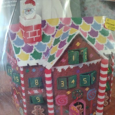 Bucilla Gingerbread House, Advent Calendar, Tissue Box Cover Kit - 61203  Vintage | eBay
