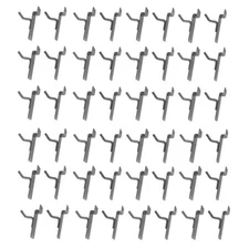 1" Slatwall Hook Panel Display Hooks, 1/4" Thickness Metal, Chrome - PACK 50