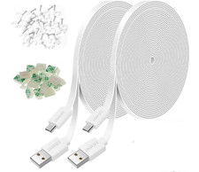 2 Pack 20FT Power Extension Cable for Wyze Arlo Eufy Blink Security Cams