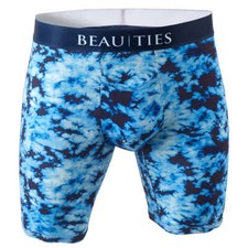 Tie Dye Blue Premium Bamboo Boxer Briefs retail price 18 