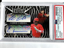 Elly De La Cruz & Corbin Carroll 2023 Leaf Zebra 1/1 Dual Auto POP 1 PSA 10