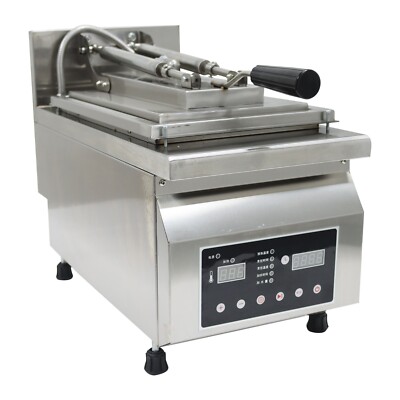 Used 220V Commercial Auto Fried Steam Dumpling Maker Wonton Fryer Jiaozi Machine