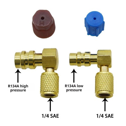 R12 to R134 A High/LowAC Fitting Port Retrofit Conversion Adapter Quick Co D3P7 - Picture 12 of 16