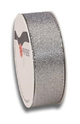 C.E. Pattberg Geschenkband WIEN Silber – 20 Meter, 40 Mm Breite – Glänzendes Dekoband Zum Basteln & Verpacken