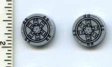 Star Wars LEGO x 2 Tile, Round 2 x 2 with Black SW TIE Fighter Pattern
