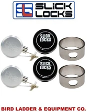 Slick Locks - (2) Spinners (2) Weather Covers (2) Hockey Puck Locks Keyed Alike 
