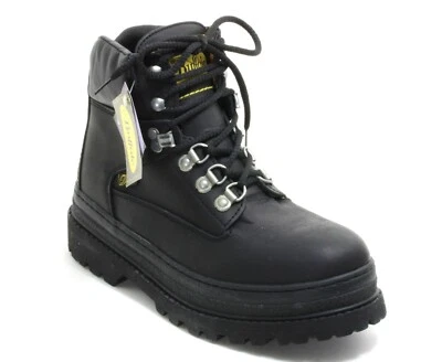 113 Stiefelette Leder Trapper Boots Schwarz Schnürstiefelette Buffalo 41 - Bild 1 von 4