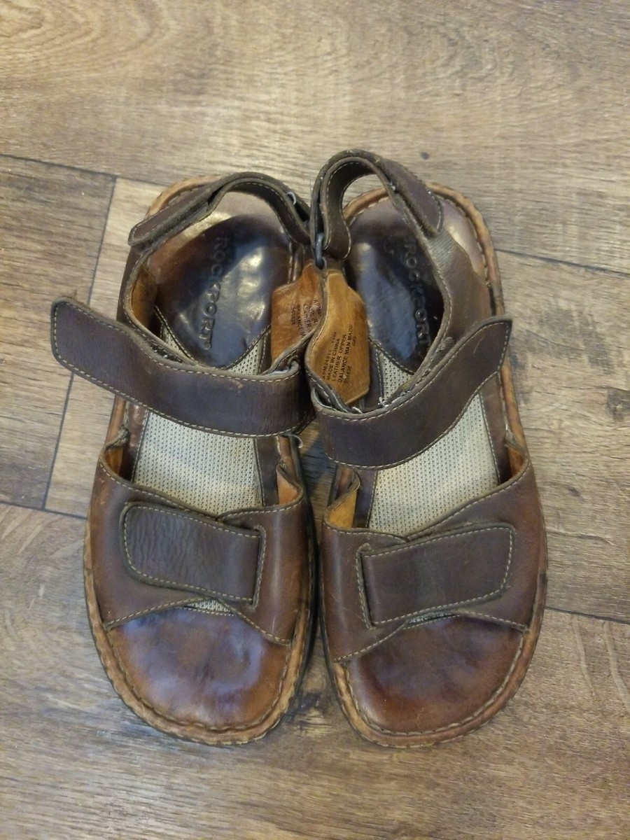 Rockport Brown Leather Adjustable Ankle Straps Outdoor  display picture 3