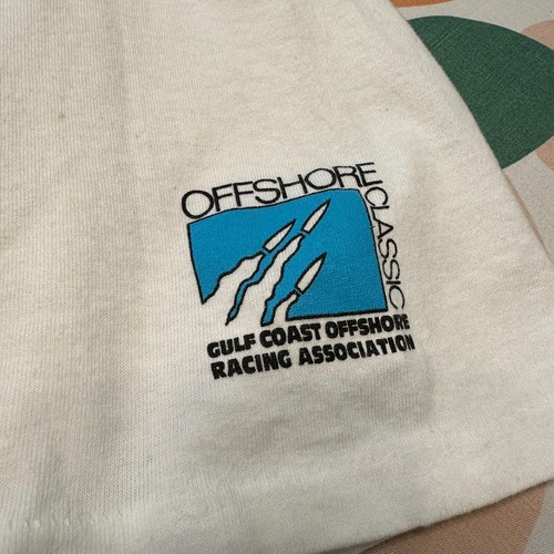 Camisa de Carrera Campeonato Mundial Offshore DE COLECCIÓN Para Hombre Grande Blanca Años 90 Vela - Imagen 6 de 11