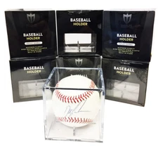 12 Max Pro Baseball Display Case Cubes 98% Archival UV Protection and Cradle