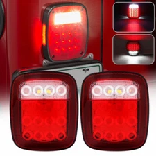 Universal LED Trailer Tail Lights Brake Turn Signal Reverse Running Back Up Stop