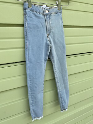 ザラキッズ134 NEW ZARA KIDS Girl HIGH WAISTED LIGHT BLUE SKINNY JEANS Sz 6
