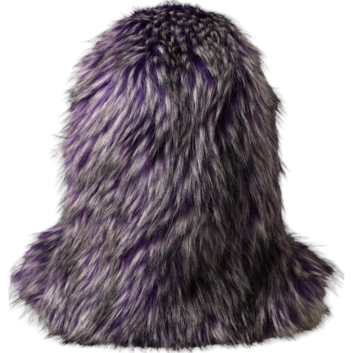 【VIP価格】DOLCE & GABBANA Black Weasel Fur Head Wrap DOLCE & GABBANA Hat Purple Faux Fur Whole Head Wrap Capello