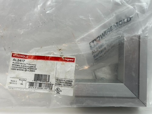 Wiremold AL2400 Series Raceway Internal Elbow Aluminum #AL2417 Anodized ...