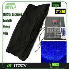 10x6.5ft Stage Star Light Led Backdrop Wedding Party Curtain Retardant Dj Pub