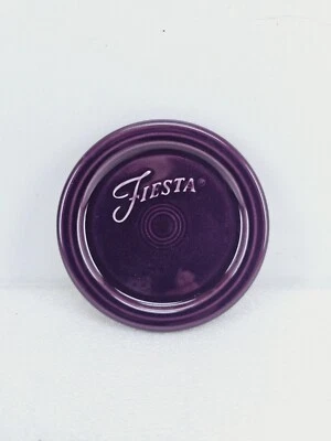 HLCCA Fiesta COASTER mulberry purple EMBOSSED 4-3/8" NWT 1st.