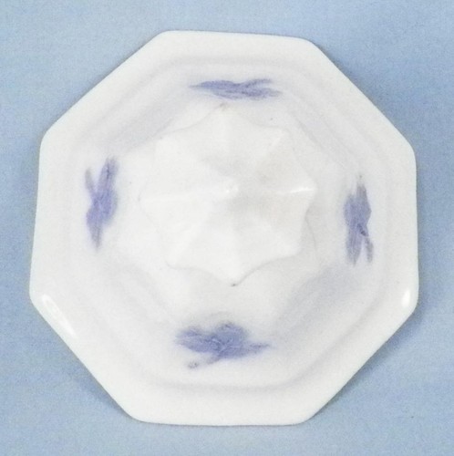 Chelsea Blue Thistle Sugar Bowl Adderly Porcelain Antique As Is - Picture 11 of 13