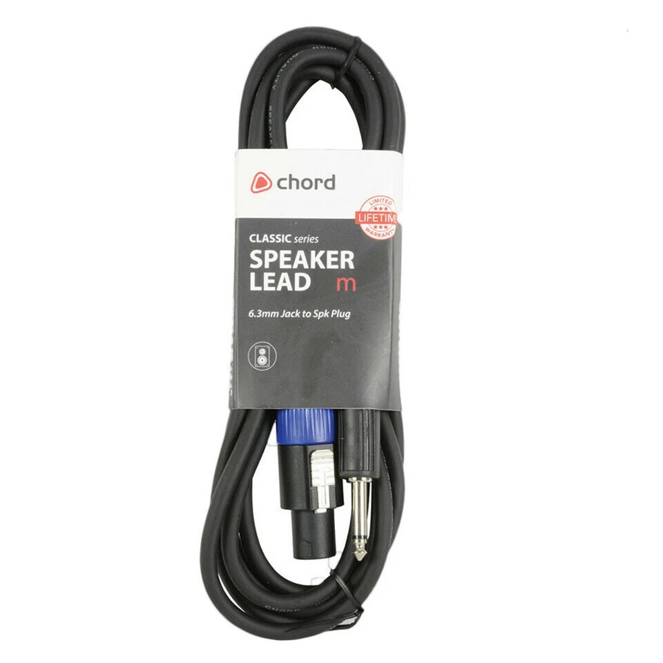 QTX Audio Speakon to Jack 1.5m Speaker Cable Lead DJ Disco Stage