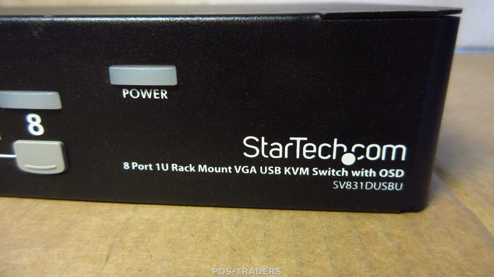 StarTech SV831DUSBU 8 Port 1U Rackmount USB VGA KVM Switch with OSD - EXCL PSU - Bild 2 von 4