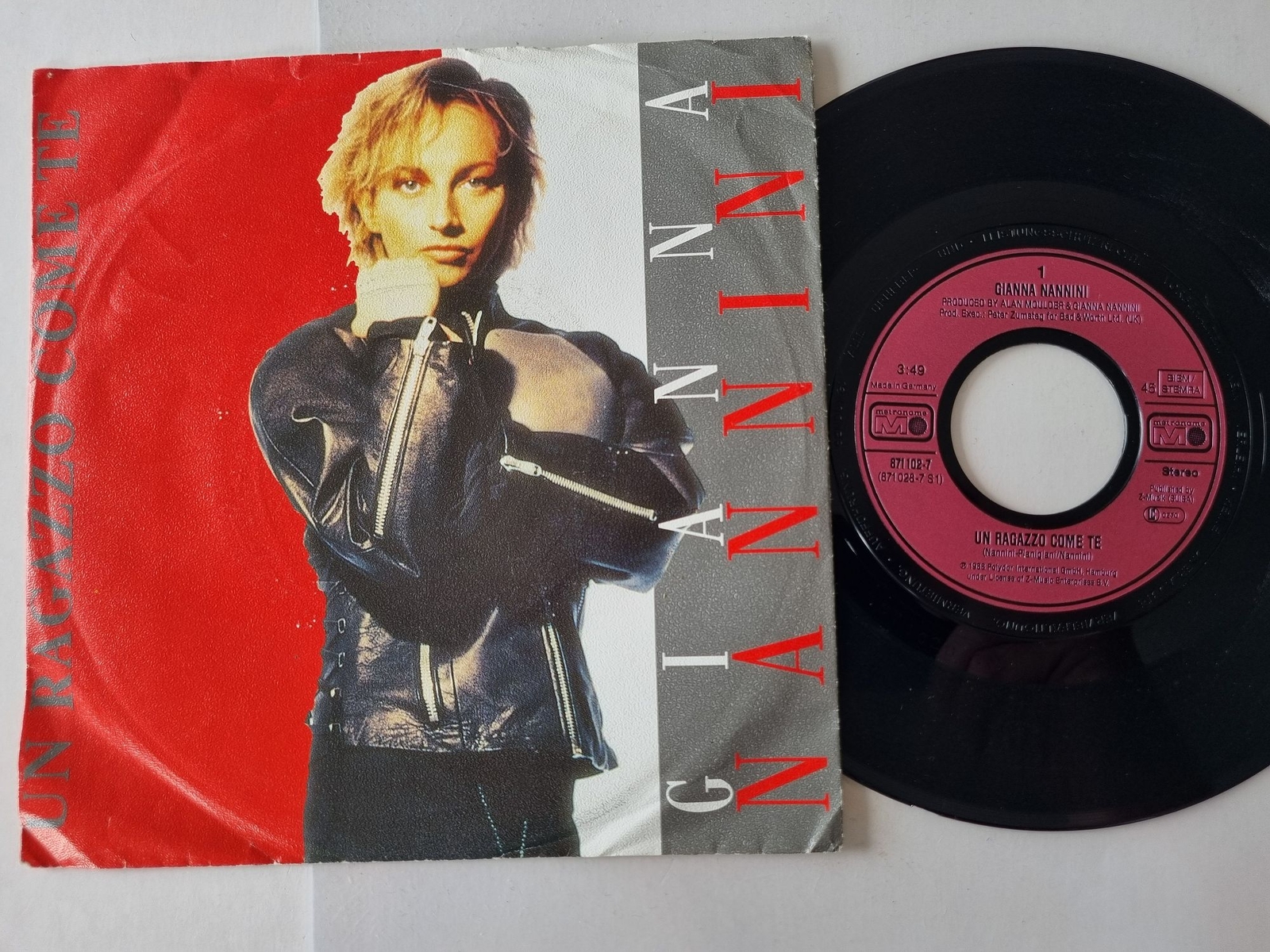 Gianna Nannini - Un Ragazzo Come Te 7'' Vinyl Germany