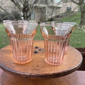 Vintage Pink Drinking Glasses | eBay