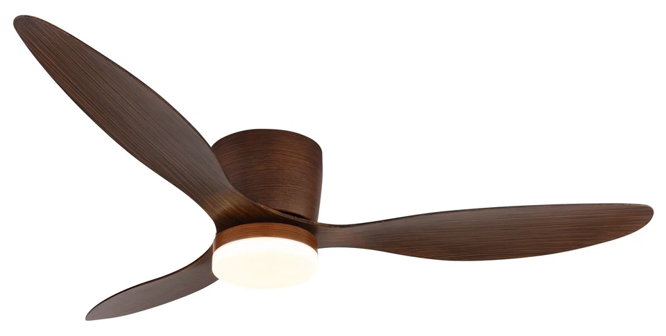 Flacher Deckenventilator mit LED und Fernbedienung Armano Holz DC Ventilator - Bild 1 von 4