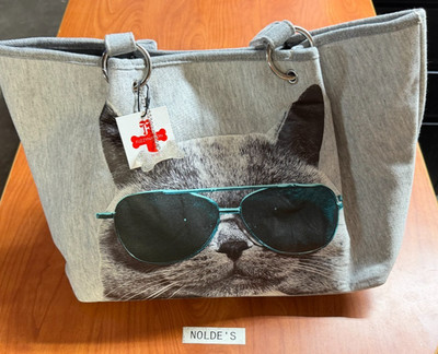 Fuzzynation large Cat in Glasses handbag DS 101 B2 TF