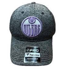Edmonton Oilers Hat Adjustable Strapback Hockey Fights Cancer Fanatics NEW