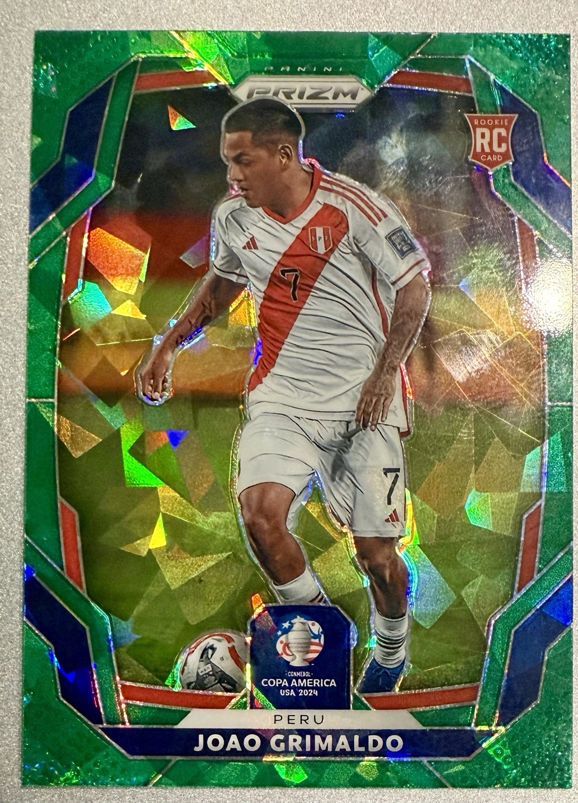 2024 Prizm Copa America Joao Grimaldo RC Green Ice #88