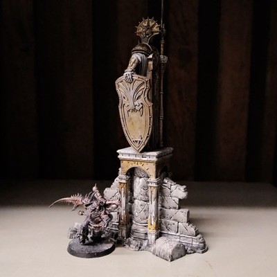 Warhammer 40k / AoS / Kill team / Ruine / Statue / Terrain / gut bemalt
