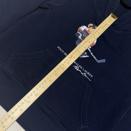 Polo Ralph Lauren Boys Youth Polo Bear Hoodie, Size 8 (Small) - Picture 4 of 6