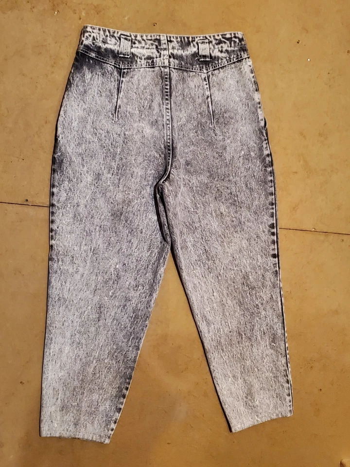 Pantalones de mezclilla Filippo-Totti de colección cintura alta para mamá lavado ácido talla 13/14 pierna cónica Foto 4 de 4