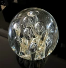 Massive 6" Murano Magnum Glass Paperweight 7.5 lb 24K Gold 999 Teardrop Bubble