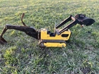 Vintage 1970s Metal Tonka T-6 Track Front End Loader w/ Backhoe