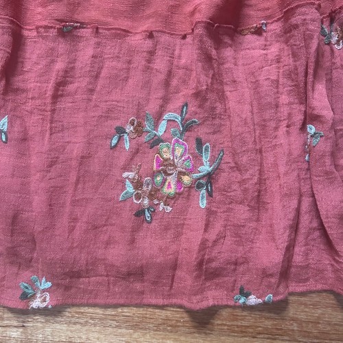 Figueroa & Flower Maxi Dress Floral Embroidered Long Sleeve Boho Cottagecore S - Picture 7 of 10