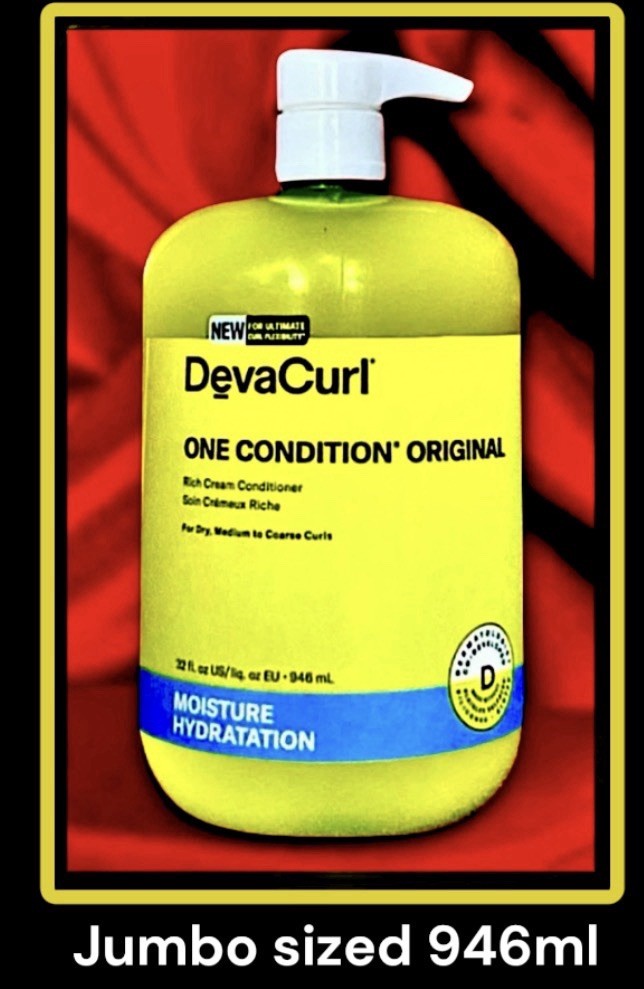 DevaCurl UN ESTADO ORIGINAL: TAMAÑO JUMBO 946ml/32oz, Acondicionador Crema Rico
