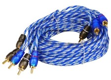 Rockville RTR124 12 Foot 4 Channel Twisted Pair RCA Cable Split Pin, 100 Copper