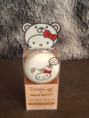 Hello Kitty x The Crème Shop Macaron Lip Balm   White Chocolate   New in Box
