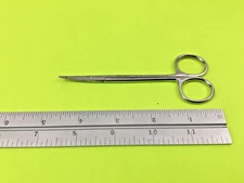 Jarit 415-145 Littler Suture Carrying Scissors, Curved, 22 mm Blades Length 4.5"