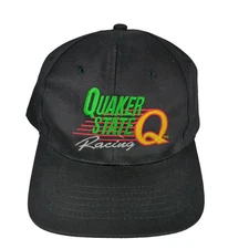 Vintage Quaker State Racing Snapback Hat Black Cap NASCAR